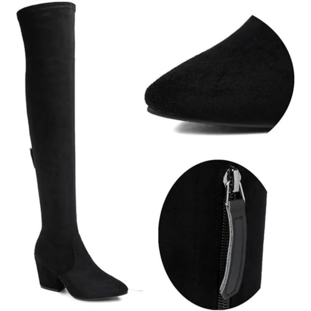 N.N.G Women's Over The Knee Boots Thigh High Suede Pointed Toe, Size 8.5, New - Picture 4 of 4